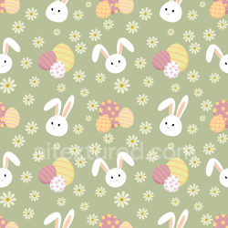 seamless Seamless 3D PBR Texture Featuring Cute Easter Bunnies and Decorative Eggs texture 8k free download PBR