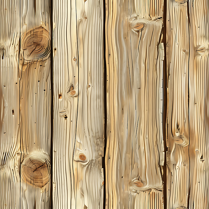 Light Pine Wood Planks with Natural Knots and Grain seamless PBR texture preview