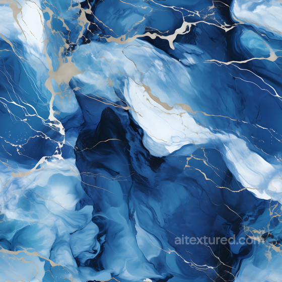 Blue and Silver Marble Texture with Fluid Veins and Polished Finish Marble texture preview