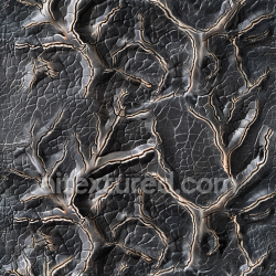 seamless Seamless 3D PBR Texture of Cracked Black Leather with Deep Wrinkles and Distressed Finish texture 8k free download PBR