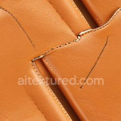 seamless Seamless 3D PBR Tan Pebbled Leather Texture with Stitching Details texture 8k free download PBR