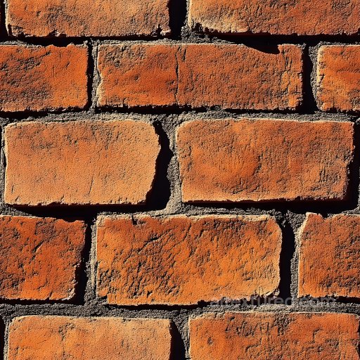 Weathered Red Brick Wall Seamless Texture with Cracks and Chips seamless Brick PBR texture