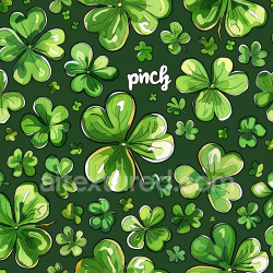 seamless Seamless 3D PBR Texture of Painted Green Shamrocks on Dark Background texture 8k free download PBR