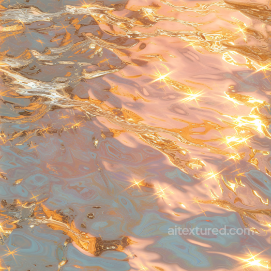 Water PBR Texture Featuring Warm Golden Sunset Reflections and Gentle Ripples Water texture preview