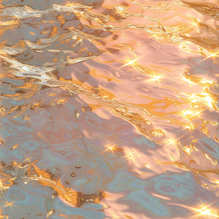 Water Featuring Warm Golden Sunset Reflections and Gentle Ripples seamless PBR texture preview
