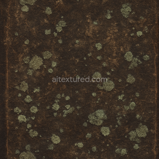 Seamless 3d texture pbr 8k old parchment with cracked leather and dusty shelves for spooky books
