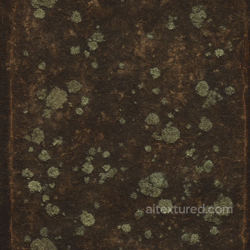 Old Parchment With Cracked Leather And Dusty Shelves For Spooky Books seamless Halloween PBR texture
