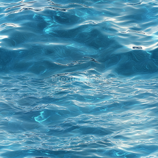 Preview — Seamless 3D PBR Texture of Realistic Tropical Sea Water with Gentle Waves and Clear Reflections
