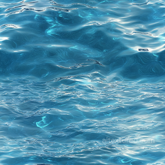 Realistic Tropical Sea Water Seamless Texture with Gentle Waves and Clear Reflections Water texture preview