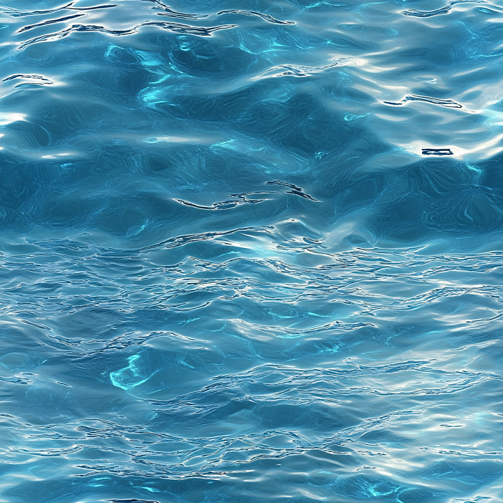 Realistic Tropical Sea Water with Gentle Waves and Clear Reflections seamless PBR texture preview
