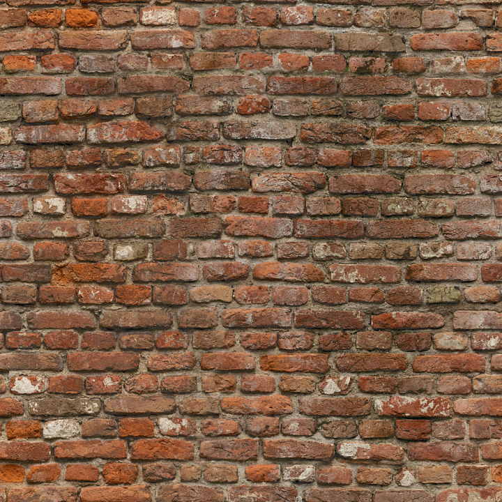 Red Castle Brick - Castle Brick Red Old Uneven Brick seamless PBR texture preview