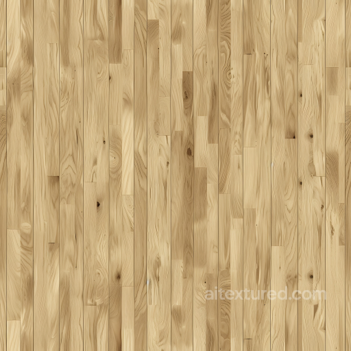 Light Hickory Wood Floor Texture with Natural Grain and Knots seamless Wood PBR texture