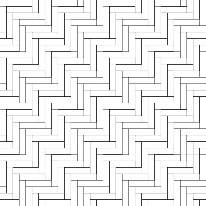 Black and White Herringbone Tiles seamless PBR texture preview