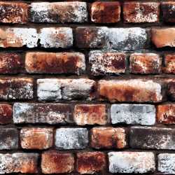 seamless Seamless 3D Cracked Rusty Brick Wall PBR Texture with White Paint Marks texture 8k free download PBR