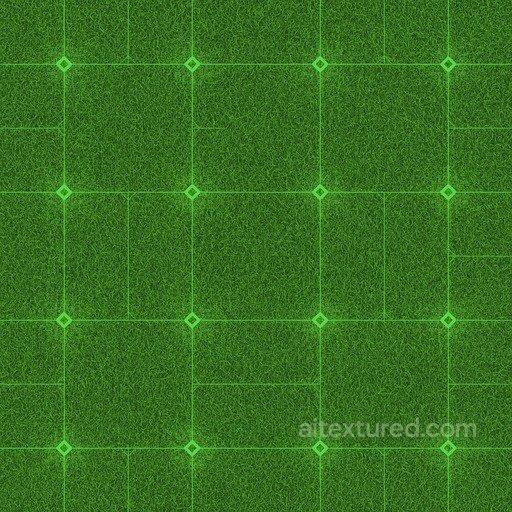 Futuristic Green Lawn Texture seamless Grass PBR texture