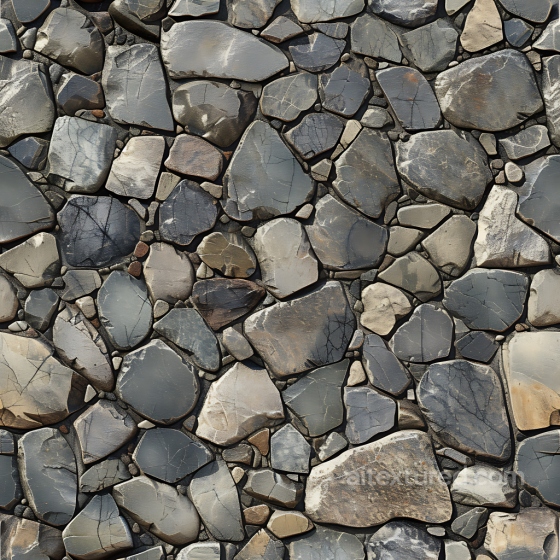 natural stone cobblestone PBR texture with varied slate tones Stone texture preview