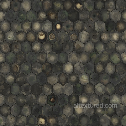 Archviz Cliffs Floor Giants Ground Hexagons Path - Seamless PBR Texture seamless Flooring PBR texture