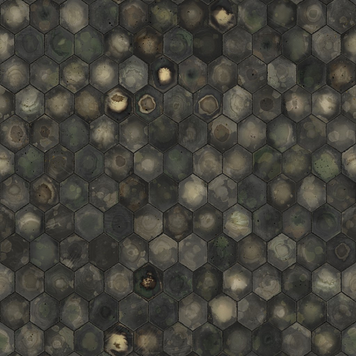 Archviz Cliffs Floor Giants Ground Hexagons Path seamless PBR texture preview