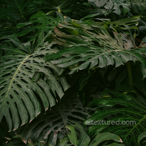 Tropical Plant Leaves Texture for 3D PBR seamless Fabric PBR texture