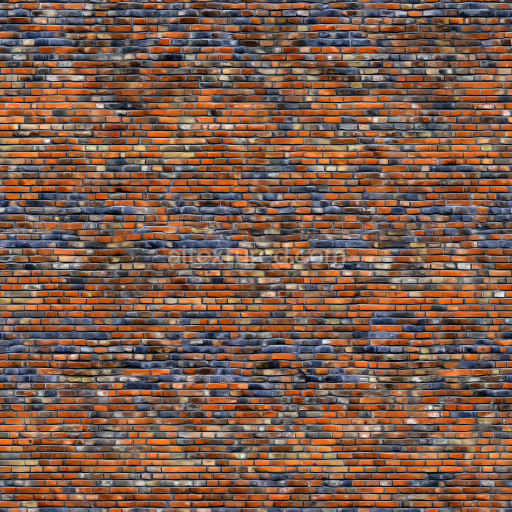 Seamless 3D PBR Texture of Cracked Red Brick Wall with Dark Soot and Weathered Damage