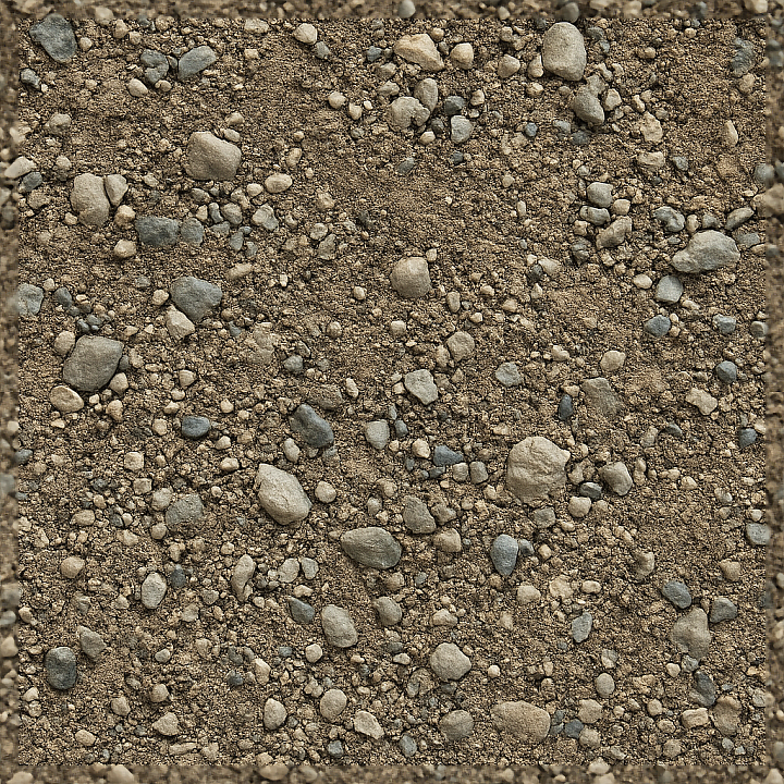 Of Fine Gravel With Small Stones And Pebble Surface seamless PBR texture preview