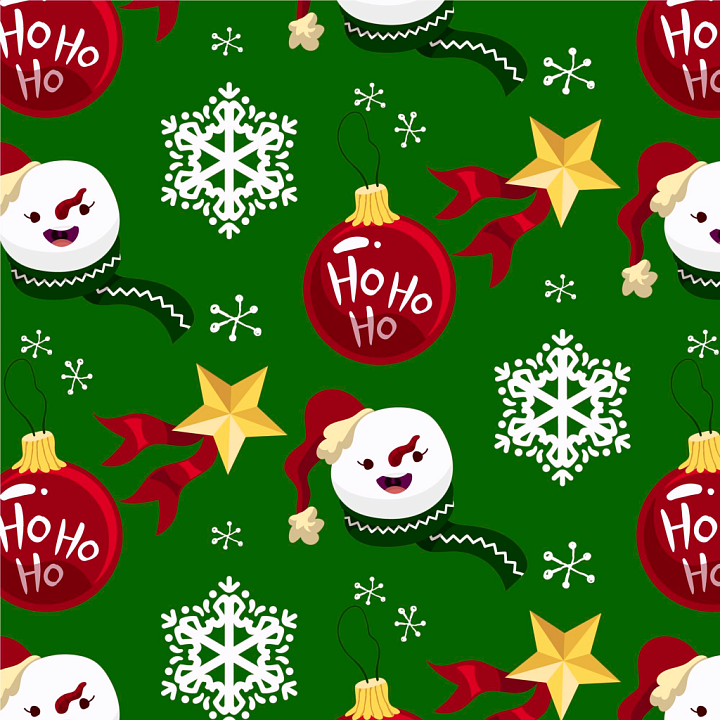 All Christmas Digital paper of Colorful Christmas Digital Paper with Sn… seamless PBR texture preview