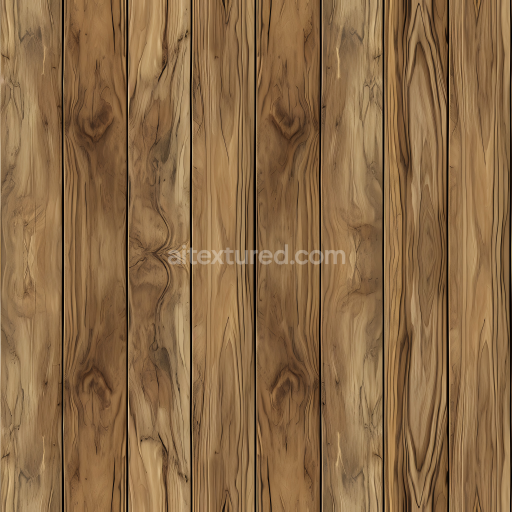 Preview — Seamless 3D Rippled Oak Wood Planks PBR Texture with Rich Grain Detail