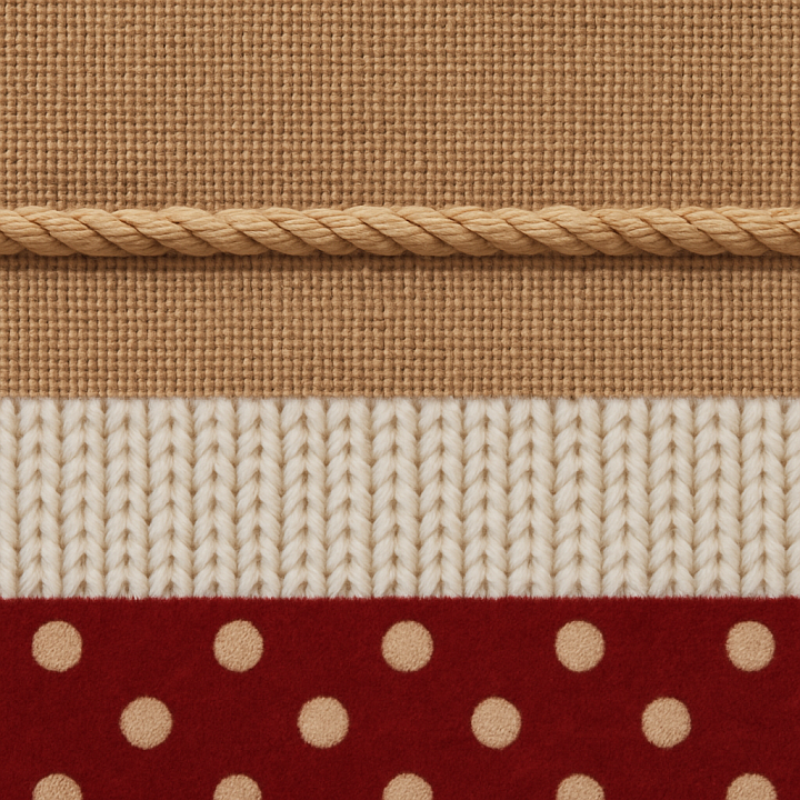 of Burlap Sack Rustic Woven Twine Holiday Surface seamless PBR texture preview
