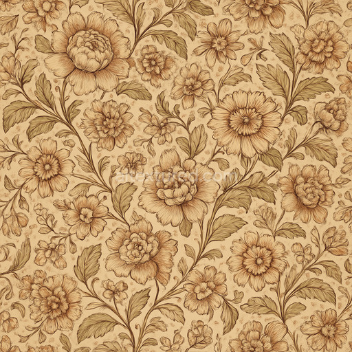 Detailed Floral Pattern Texture Seamless 1024X1024