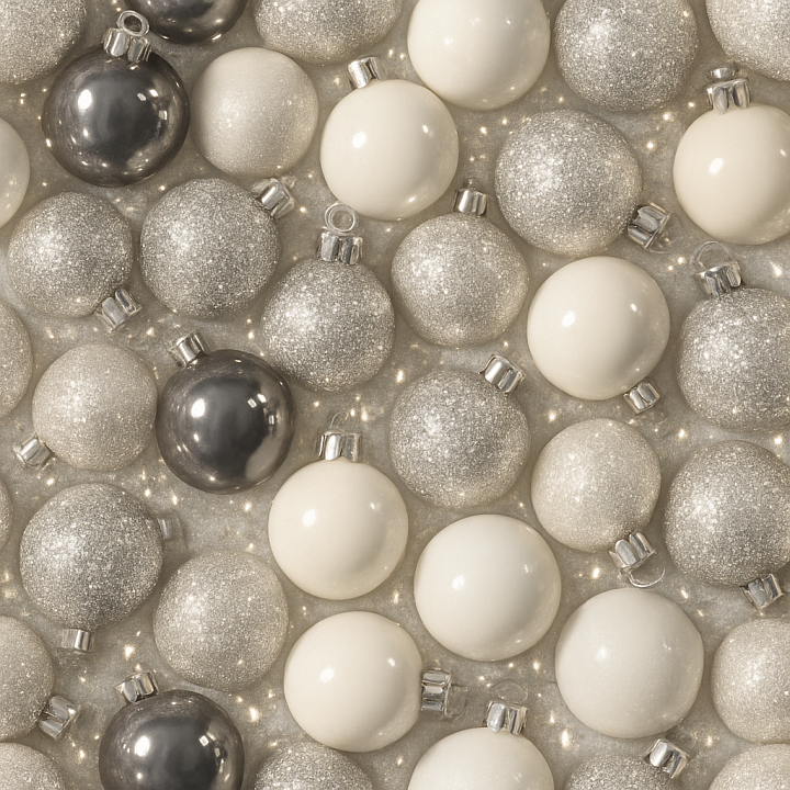 Ornament Glass Shiny Baubles Holiday seamless PBR texture preview