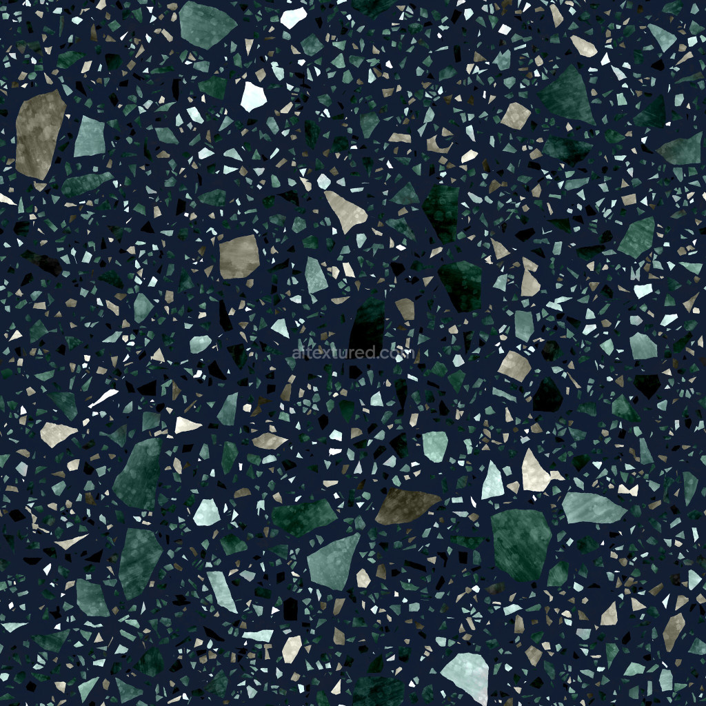 Seamless terrazzo PBR texture with colorful chips