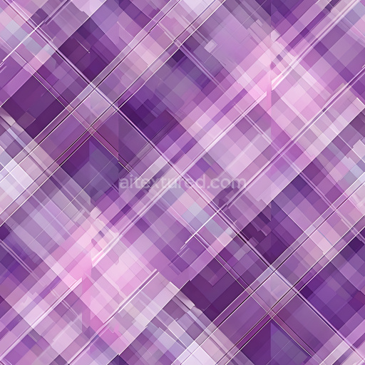 Seamless 3D PBR Plaid Texture Featuring Purple and Lavender Geometric Stripes