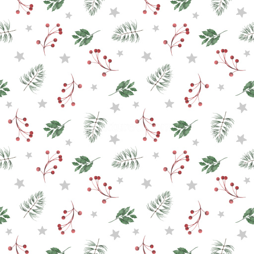 Pattern Bundle - Seamless 3D Pattern PBR Texture with Christmas Berries, Pine, Holly & Stars texture preview