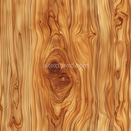 Seamless 3D Pine Wood PBR Texture Featuring Natural Knots and Flowing Grain