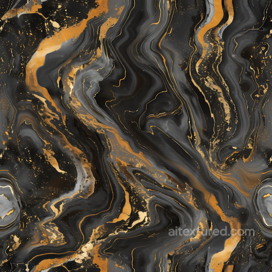 Black Marble PBR Texture with Polished Gold Vein Patterns Marble texture preview