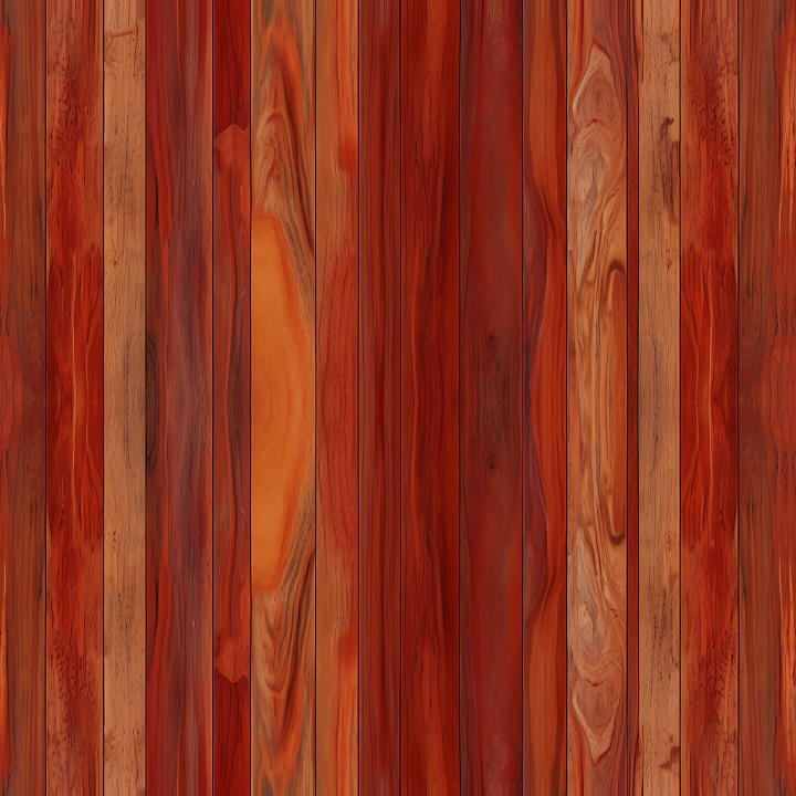Red Hardwood Plank with Rich Grain and Warm Tones Wood seamless PBR texture preview