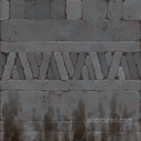 Stylized Cartoon Handpainted Sculpted Stone Wall - Seamless PBR Texture Stone texture preview