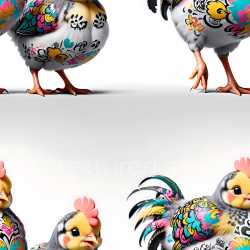 seamless Seamless 3D PBR Graffiti Texture Featuring Colorful Floral and Heart Patterns texture 8k free download PBR