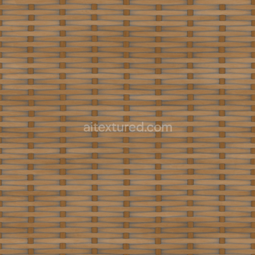 Wicker Woven Natural Texture Fiber Pattern Seamless Pbr Surface Material