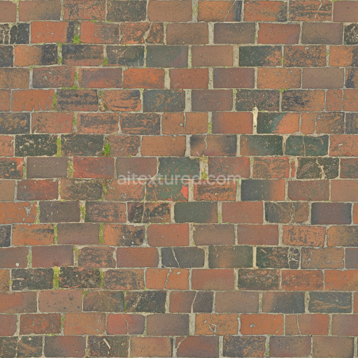 Paving Stone Seamless Tileable Brick Weathered Textured Realistic Ground Surface