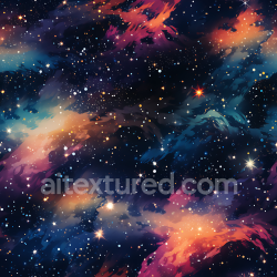 seamless Seamless 3D Space PBR Texture Featuring Vibrant Galactic Nebula and Starfield texture 8k free download PBR