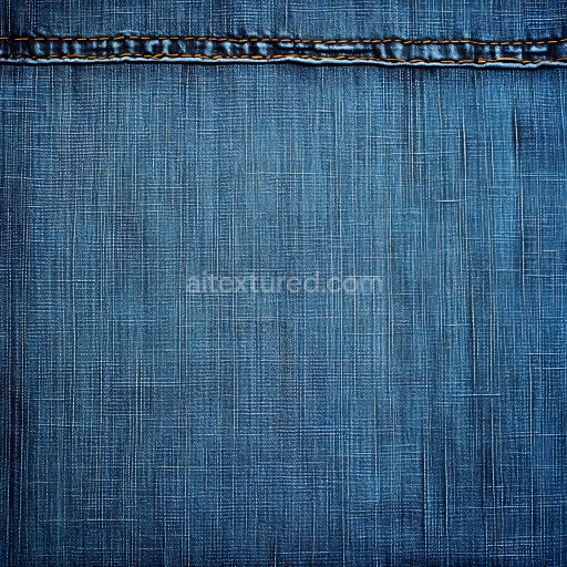 Seamless 3D Cracked Denim PBR Texture Featuring Fine Tears and Distressed Stitching
