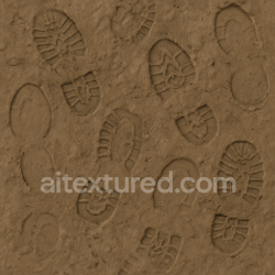 seamless Seamless 8k PBR 3d Texture of Fresh Boot Prints on Muddy Surface texture 8k free download PBR