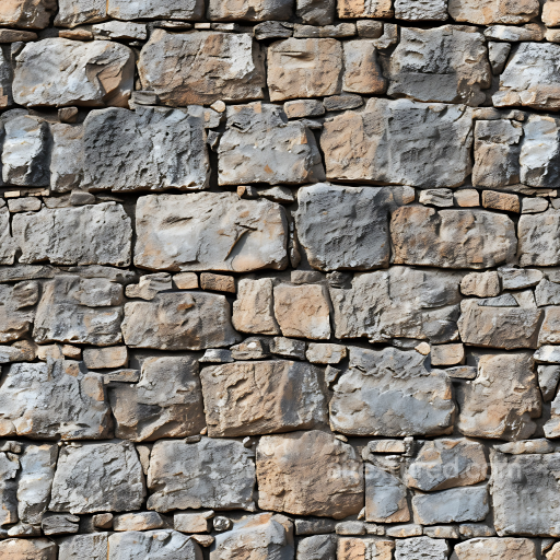 Weathered Stone Wall PBR Texture with Rough Surface and Natural Color Variation seamless Stone PBR texture
