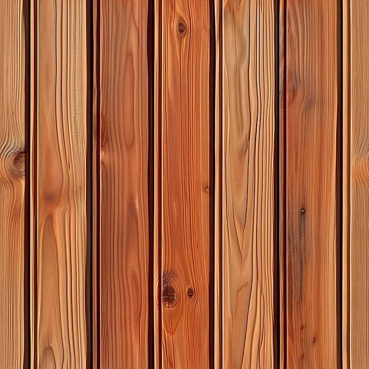 Cedar Wood Planks with Natural Grain and Knots seamless PBR texture preview