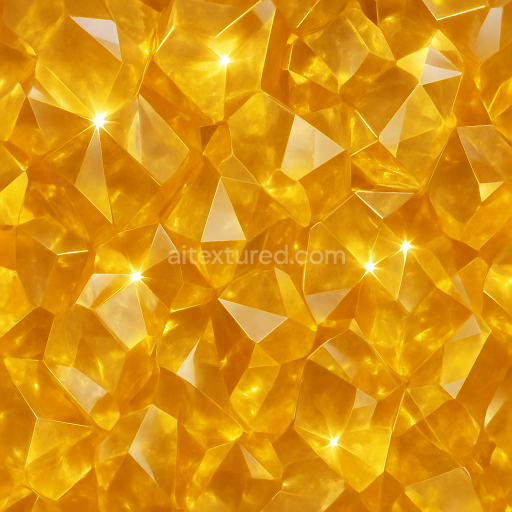 Seamless 3d texture pbr 8k citrine crystal lattice with glowing crystal aura and reflective surface finish