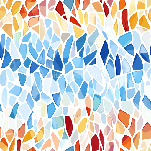 Seamless 3D mosaic PBR texture of colorful glossy glass chips texture preview