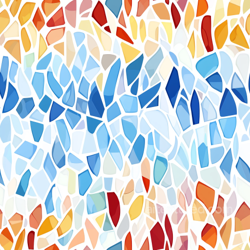 mosaic PBR texture of colorful glossy glass chips seamless Mosaic PBR texture