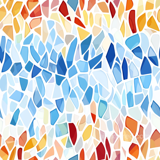 mosaic PBR texture of colorful glossy glass chips Mosaic texture preview