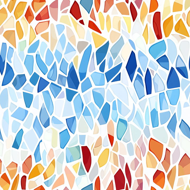 Mosaic Of Colorful Glossy Glass Chips seamless PBR texture preview